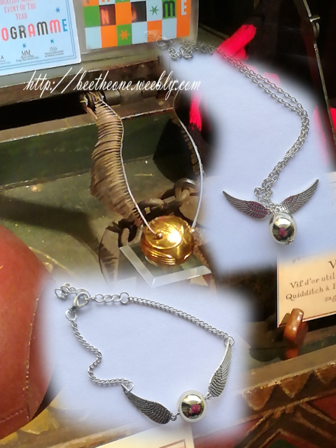 Parure de bijoux Harry Potter Vif d'or Collier + Bracelet