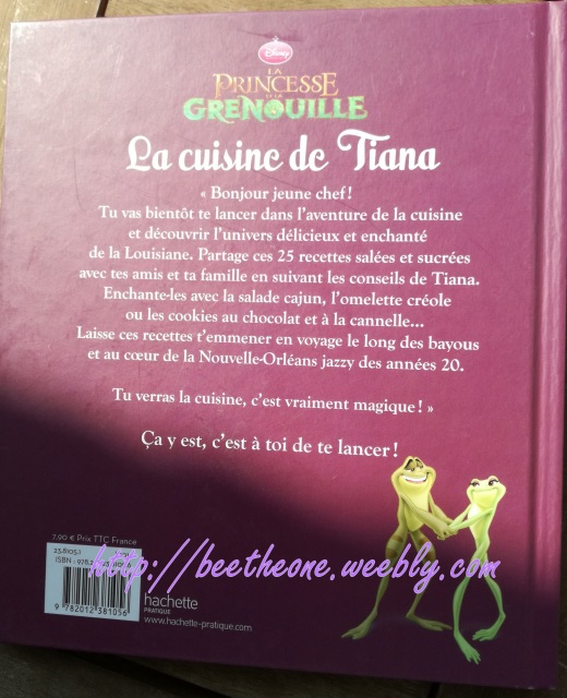 Livre de cuisine Disney La Cuisine de Tiana - comme neuf